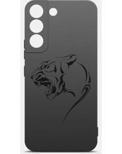 Чехол накладка ArtWorks для смартфона Samsung Galaxy S22 силикон черный рисунок 51133 Borasco