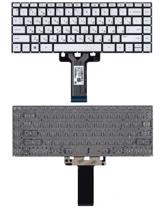 Клавиатура для ноутбука HP 14 DK 14 BA серебристая с подсветкой Nobrand