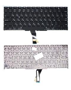 Клавиатура для ноутбука MacBook A1370 2011 черная с подсветкой плоский ENTER Nobrand