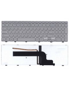 Клавиатура для ноутбука Dell Inspiron 15 7000 7537 серебристая с подсветкой Nobrand