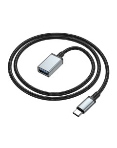 Кабель US10 USB 3 0 OTG USB C to USB A 5GB s 50 см черный Hoco