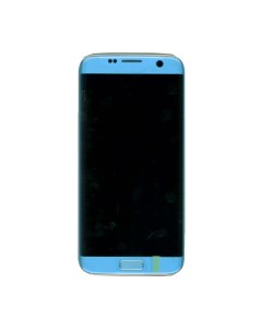 Дисплей с тачскрином для Samsung Galaxy S7 Edge SM G935FD голубой с рамкой Оем
