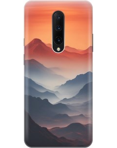 Силиконовый чехол на OnePlus 7 Pro с принтом Луна над горами Gosso cases