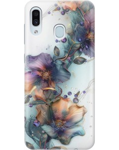 Силиконовый чехол на Samsung Galaxy A40 с принтом Мистические цветы Gosso cases