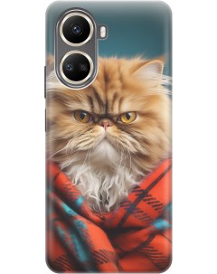 Силиконовый чехол на Huawei nova 10 SE с рисунком Недовольный котик Gosso cases