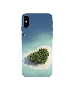 Чехол силиконовый для iPhone X XS с дизайном остров Hoco