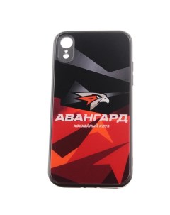 Чехол на Iphone XR Айфон XR с защитой камеры Авангард красный с черным Nobrand