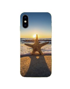 Чехол силиконовый для iPhone X XS с дизайном морская звезда Hoco