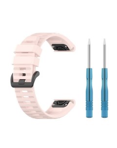 Силиконовый ремешок для Fenix Descent Quatix MARQ 22 мм розовый Garmin