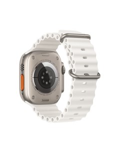 Ремешок на руку для Apple Watch 42 44 45 49 мм WA12 силиконовый ребристый белый Hoco