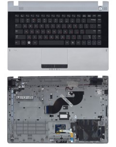 Клавиатура для ноутбука Samsung RV420 серая топ панель Nobrand