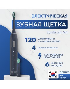 Электрическая зубная щетка M4 синий Sendo
