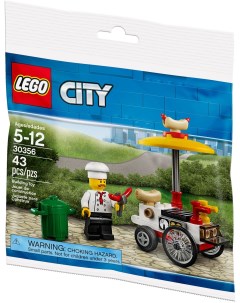 Конструктор 30356 City Тележка с хот догами 43 детали Lego