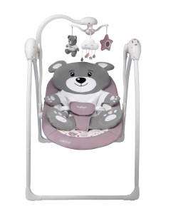 Электрокачели для новорожденных Teddy с пультом управления розовый Indigo