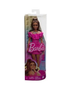 Кукла Модница Розовое платье с оборками на рукавах HRH15 Barbie