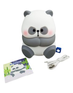 Светильник силиконовый ночник медведь панда usb 3 режима таймер 12х15 5 см Starfriend