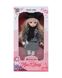 Кукла шарнирная серия Аниме 30 см в черн костюме К10740 Max & jessi