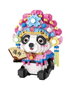 Конструктор Панда с веером 1070 дет 9265 Panda with fan mini blocks Loz
