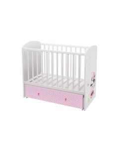 Кровать трансформер детская Kids Disney Baby 750 Минни Маус Фея Белый Розовый Polini