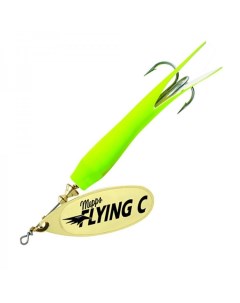 Блесна для рыбалки вращающаяся AGLIA FLYING C 15 Gold Chartreuse 5 золотой Mepps