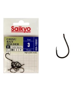 Крючки для рыбалки KH 10091 BN CHINU BAIT HOLDER Black Nickel 20 2 6 Saikyo