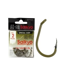 Крючки для рыбалки KH 10098 Clever Carp BN оливковый 20 2 4 Saikyo