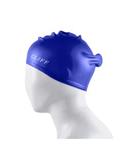 Шапочка для плавания силиконовая CS13 2 для длинных волос синяя Cliff