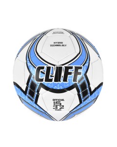 Мяч футбольный 3597 5 размер PU Hibrid бело сине черный Cliff