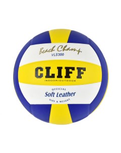 Мяч волейбольный VLS300 5 размер PU бело желто синий Cliff