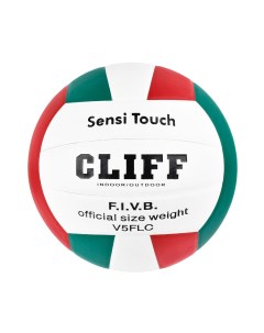 Мяч волейбольный V5FLC 5 размер PU бело зелено красный Cliff