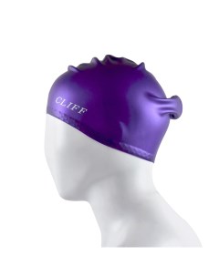 Шапочка для плавания силиконовая CS13 2 для длинных волос фиолетовая Cliff