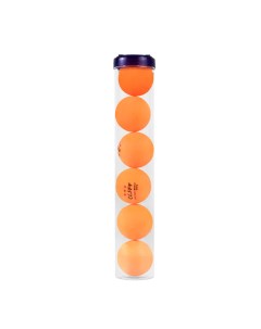 Мячи для настольного тенниса 3 звезды 40мм туба 6 штук оранжевые Cliff