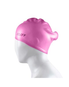 Шапочка для плавания силиконовая CS13 2 для длинных волос розовая Cliff