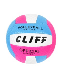 Мяч волейбольный 5 размер PVC бело розово синий Cliff