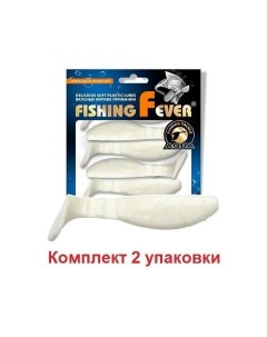 Мягкая силиконовая приманка риппер FishingFever FLAT 6 9 001 белый 10 Aqua