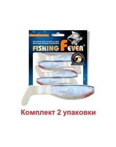 Мягкая силиконовая приманка риппер FishingFever FLAT 11 8 044 перломутрово черный Aqua