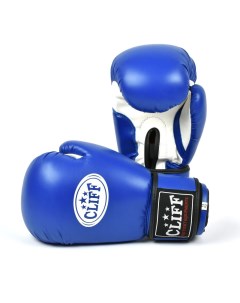 Перчатки боксёрские DRAGON классика FLEX 8 унций сине белые Cliff