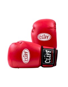 Перчатки боксёрские CLUB PVC 8 унций красно белые Cliff