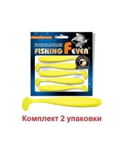 Мягкая силиконовая приманка риппер FishingFever SLIM 5 055 желтый 10 Aqua