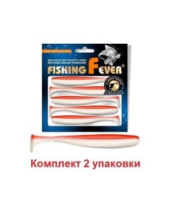 Мягкая силиконовая приманка риппер FishingFever SLIM 2 5 003 бело красный 10 Aqua
