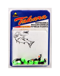 Мормышка Takara МУРАВЕЙ D2 5 BL 0 40 гр с глазком зелёный флюор шарик 10 шт Takara fishing