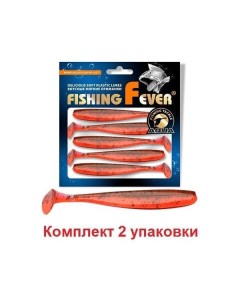 Мягкая силиконовая приманка риппер FishingFever SLIM 2 5 WH10 красно черный 10 Aqua