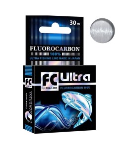 Леска для рыбалки FC Ultra Fluorocarbon 100 0 30mm 30m бесцветный 3 штуки 3 3 Aqua