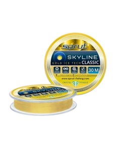 Леска для зимней рыбалки SKYLINE CLASSIC Silver 0 105mm 30m 1 штука 2 35 1 Sprut