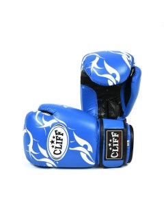 Перчатки боксёрские P TECH кожа 8 унций синие Cliff