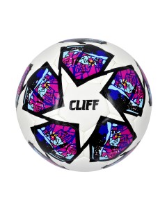 Мяч футбольный HS 3223 5 размер PU Hibrid бело розово синий Cliff