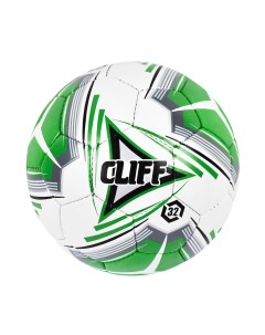 Мяч футбольный CF 64 5 размер PU Grippy бело зеленый Cliff