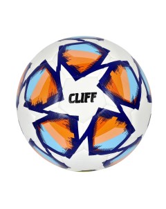 Мяч футбольный HS 3224 5 размер PU Hibrid бело сине оранжевый Cliff