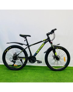 Велосипед горный VETRO V24 130 165 диаметр 24 2024 год рама 15 черный зеленый Vetro sport