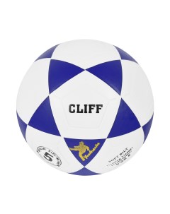 Мяч футбольный 7 5 размер PVC сине белый Cliff
